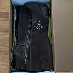 Tall wedge heel boots